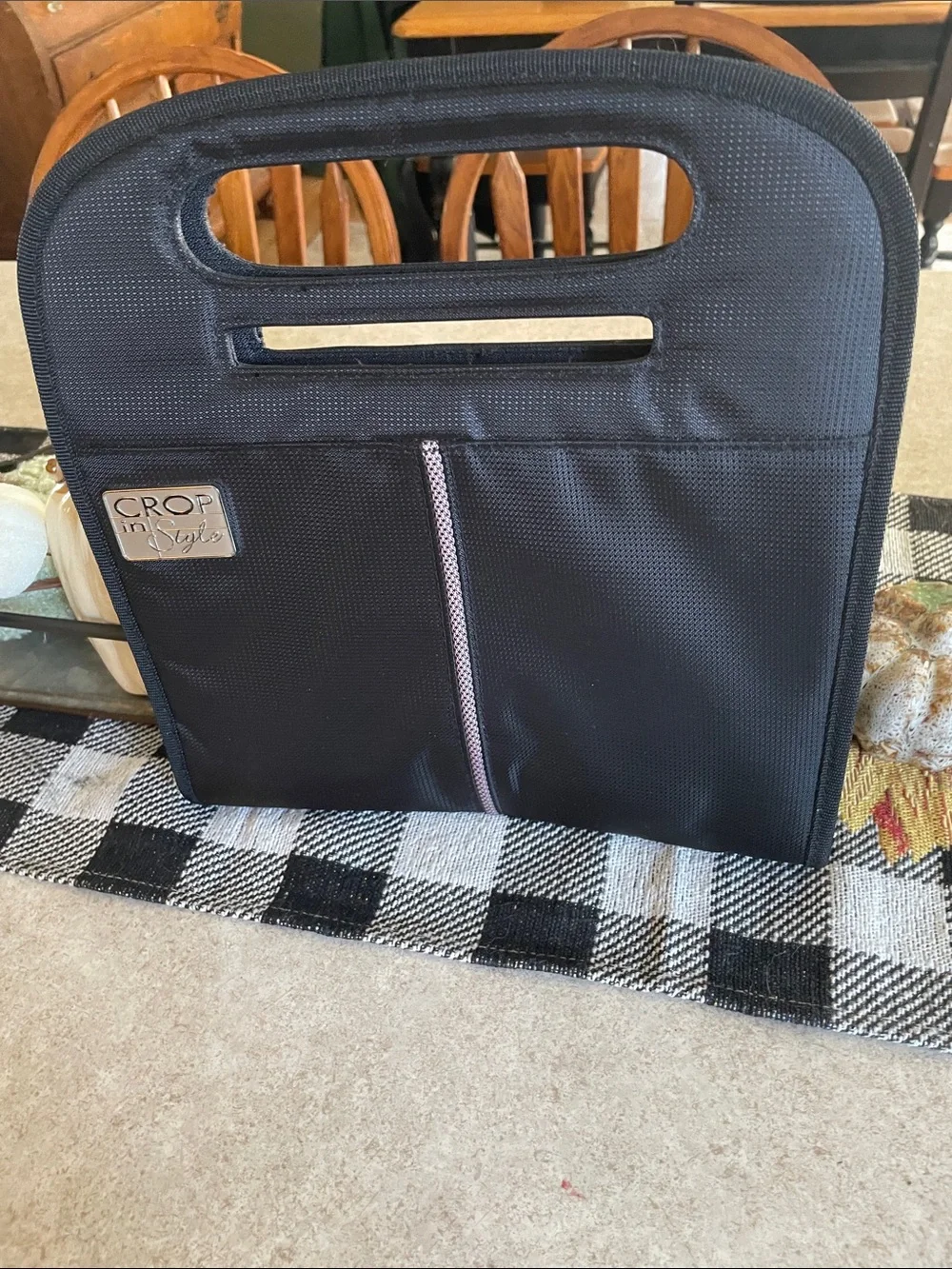 Crop Shop Boutique Black Men's Briefcase with Subtle Silver Trim